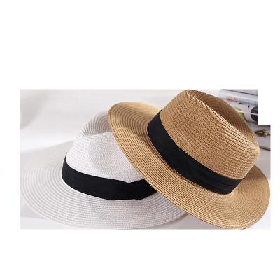 China Custom Straw Panama Hat Wide Brim Ribbon of Character Printing Paper Printing Straw Hat Mexico Sombreros Summer Beach Sun Straw Hat for sale