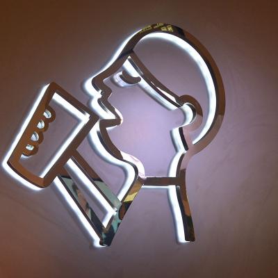 China Buildings signage letters business lights chgg 3d aluminum lightweight acrylic letter led backlit metal sign for sale