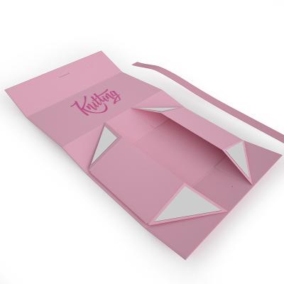 China Biodegradable Custom Luxury Logo Magnetic Paper Box For Gift Package Set Wigs Clothing Box Packaging Gift With Ribbon for sale