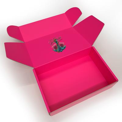 China Pink Corrugated Skin Care Box Cosmetics Packaging Box Recyclable Custom Printed Packaging Mailing Boxes Custom Logo For Packaging for sale