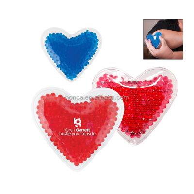 China EN-71 PVC Heart Shape Hot Cold Pack , Gel Beads Ice Pack , Gel Pack Cold Heart for sale