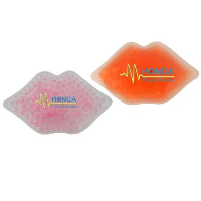 China Wholesale EN-71PVC Lip Shape Cold Packed Lip Shaped Cold And Hot Gel Bag Ice Pack Pack for sale