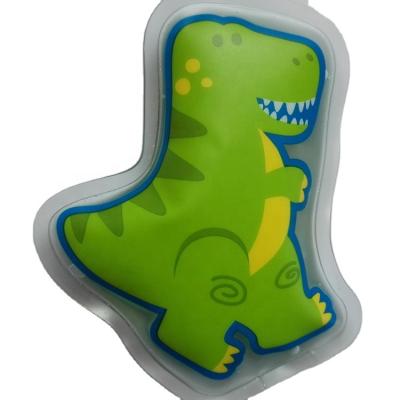 China Reusable En-71PVC Shape Plastic Animal Dinosaur Ice Pack Hot Cold Wraps Gel Ice Pack For Kids Gifts for sale