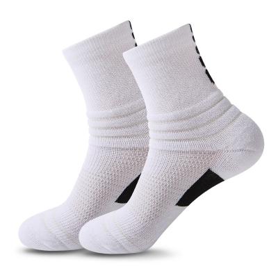 China Terry Custom Logo Viable Men's Compression Professional Athletic Socks Basketball Socks Cycling Running Crew Short Sports Socks Wholesale for sale