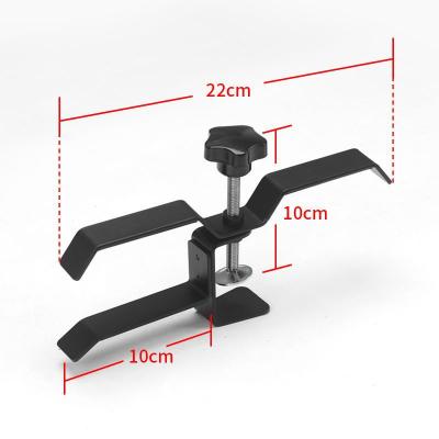 China Home Office Wholesale Durable Use Nail-Free Durable Plastic Triple Black Handbag Hanger Headphone Earphone Stand Under Desk for sale