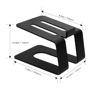 China Durable Stable 5 Degree Metal Desktop Audio Stand Non Slip Shelf Studio Speaker Table Stand for sale