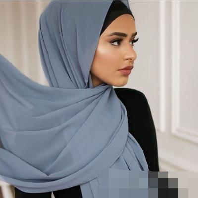 China GLS004 Chiffon Tank Top Scarves China Wholesale Custom White Ethnic Head Muslim Hijabs Chiffon Scarf Cheap Women for sale