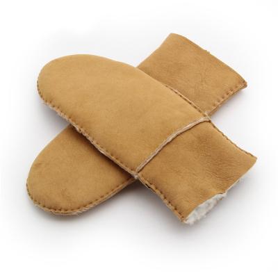 China Fashion Classic Women Warmth ST-W21 Genuine Sheepskin Thick 100% Genuine Sheepskin Leather Mittens for sale