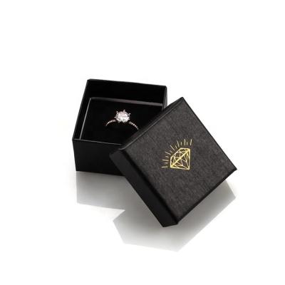 China Black Square Ring Packaging For Jewelry Recyclable Paper Jewelry Boxes Bracelet Jewelry Box Packaging for sale