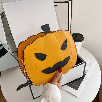 China Fashion Devil Girls Candy Bag Halloween Pumpkin Cross Trick Or Treat Bag Women Handbag Shoulder Messenger Small - Body Cartoon Handbag for sale