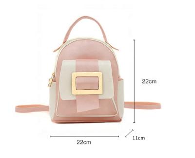 China No Fashionable Color Matching Cool Cell Phone Coin Purse Women Girls Cheap Ladies Small Backpack for sale