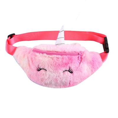 China Wholesale New Fashion Cute Cartoon Kids Children Plush Cross - Body Cell Phone Waist Bags for sale