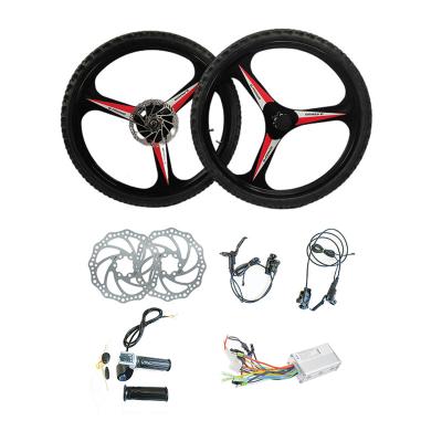 China 48V 350W 500W 24 Inch Speed ​​Magnesium Alloy Brushless Hub Motor Electric Bike Bicycle Conversion Kits 24