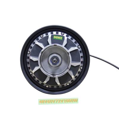 China DGWZ 10inch 48V/60V 1000w Single Wheel DC Brushless Gearless Hub Motor For Electric Scooter Hub Motor for sale