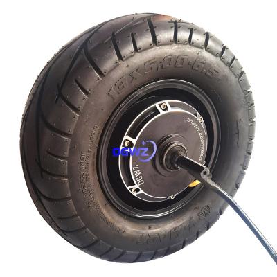 China Disc Brake Single Rear Wheel With Tire 60V 72V 4000W Inch 13x5.0-6.5 Motor And Tire 13 Hub Brushless Gearless Motor FLJ SK2 Electric Scooter Motor With Tire for sale