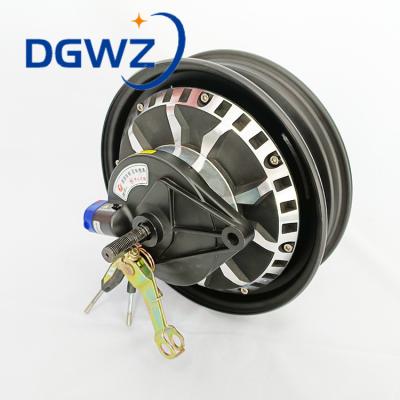 China Single Wheel 10 Inch 72V 84V 5000W Hub High Speed ​​Gearless Motor For Electric Scooter Motorcycle With Drum Brake And Key for sale