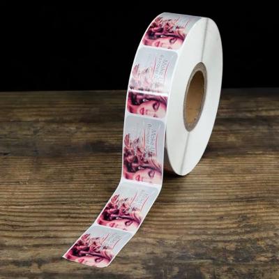 China Waterproof Self Adhesive Sticker Paper Label Maker Custom Made Offset Printing Label Roll for sale