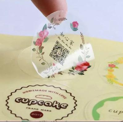 China Custom Private Transparent Adhesive Waterproof Personalized Food Label Sticker Waterproof Clearly for sale