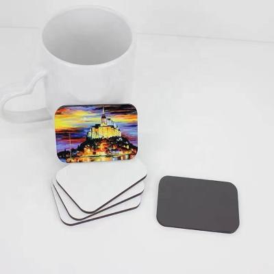 China Sustainable 95x95x4mm Sublimation Square Cork Coaster In Personalized Printing Coffee Mug Coaster for sale