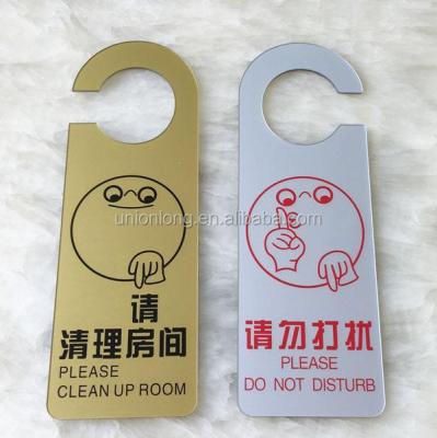 China Hotel Service Factory Price Custom Plastic Sheet Hotel Do Not Touch PVC Door Hanger for sale