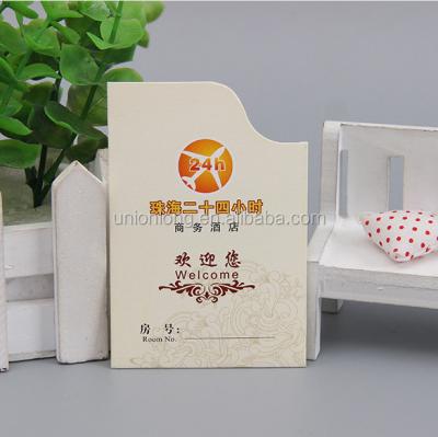 China Cheap Custom Cardboard Recycled Business Envelope Key Card Envelopes Hotel Supplies for sale