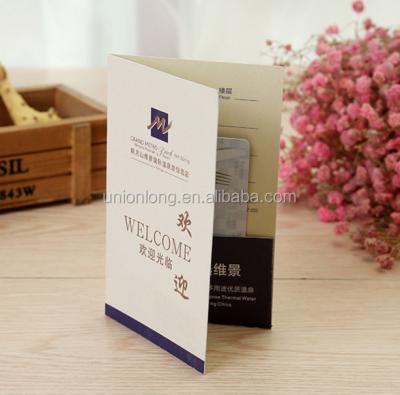 China Cheap Customized Business Envelope Hotel Printing Card Sleeve Hotel Key Card Envelopes for sale