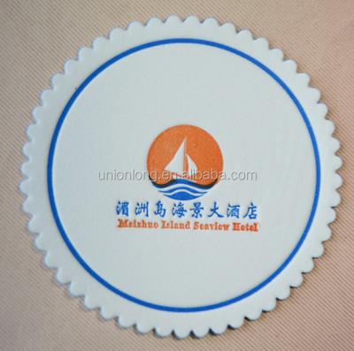 China Sustainable Custom Logo Printing Round Cardboard Beer Paper Towel Coaster for sale