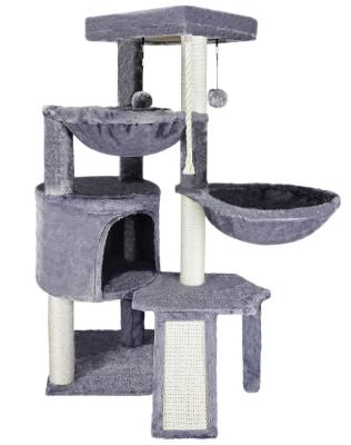 China Wholesale Sustainable Cat Tree Tower For Indoor Cats Sisal Housing With Lined Posts Furniture for sale