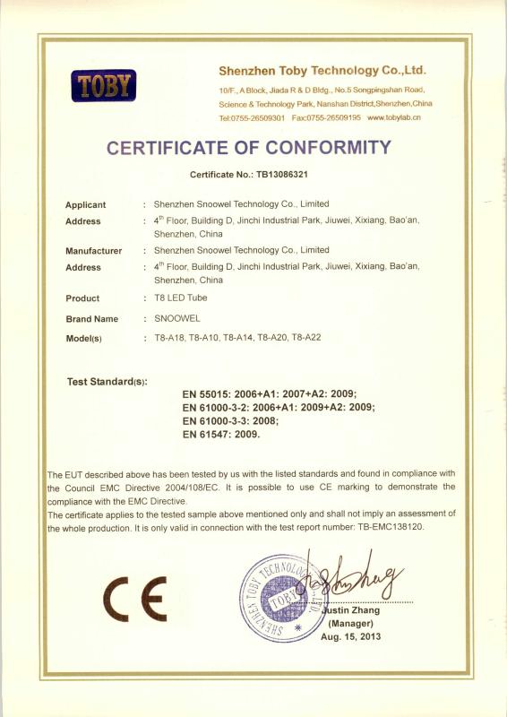 CE-EMC - Shenzhen Snoowel Technology CO.,LTD