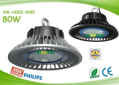 China IP65 80watts LED industrial lamps round UFO design AC90 - 295V input for sale