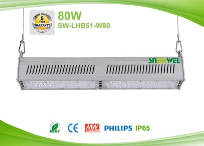 China High efficiency 130lm / w 80w Linear LED lighting for warehouse with racks for sale