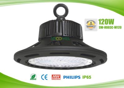 China High Efficiency 145lm / w UFO LED High Bay 120W, 60 90 120 degree angle for sale