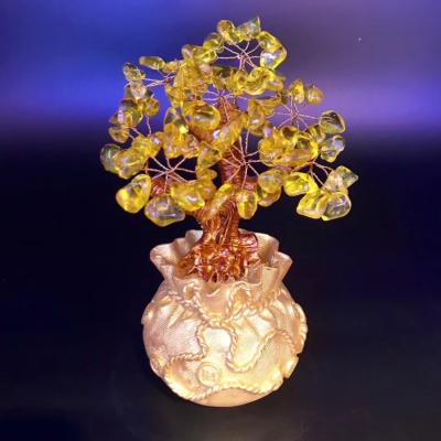 China Semi-precious stone Crystal Gravel Tree Artifact Small Crystal Luck Tree from China for sale