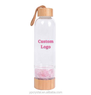 China High Borosilicate Viable Crystal Water Bottle Infused Clear Citrie Crystal Water Bottle for sale