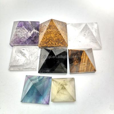 China China Mess Sale Quartz Crystal Pyramid Black Obsidian Crystal Pyramid Citrine Gift for sale