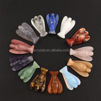 China Wholesale Natural Colorful Mineral Carving Quartz Crystal Carved Angel For Gift from China Angel Boxes for sale