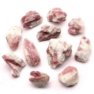 China China Natural Crystals Energy Healing Rough Red Tourmaline Crystal Tumbled Stone Gravel for sale