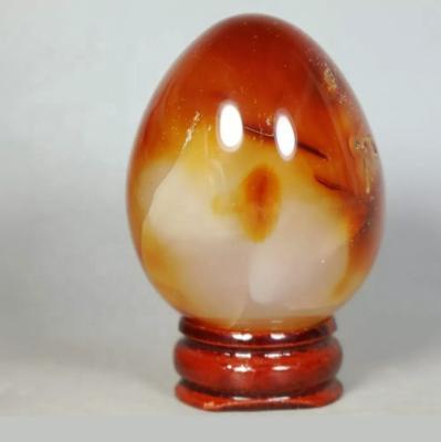 China China Natural Carnelian Crystal Healing Stones Carving Egg Craft Onyx Agate Crystal Egg for sale