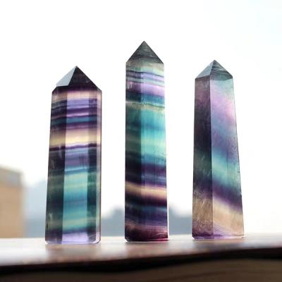 China Wholesale Natural Colorful Crystal Obelisk Fluorite Point Crystal Fluorite Quartz Healing From China for sale