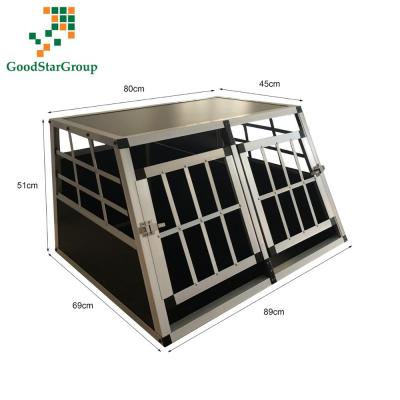 China Viable Aluminum Carrier 65x90x69 5cm Dog Pet Crate Crate Car Ride for sale