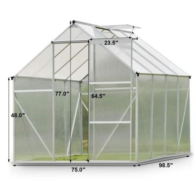 China PC Aluminum House Flower Vegetable Growing Frame Vegetable Greenhouse For Sale for sale