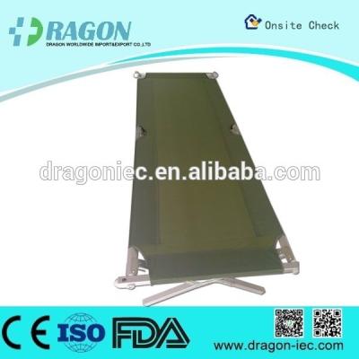 China Olive Green Nylon Fabric Army Camping Bed Foldable Aluminum Alloy for sale