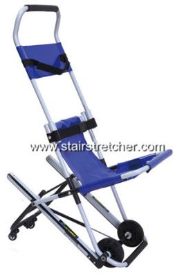 China Disabled Carrying Emergency Stair Chair Safety Four Wheel Blue for sale