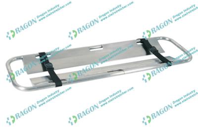 China Stainless steel scoop ems stretcher with two belts for transfer fractured patients for sale