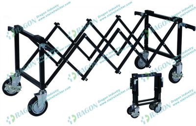 China Iron Power Coated Funeral Equipment Foldable Church mortuary rolley with Wheels for sale