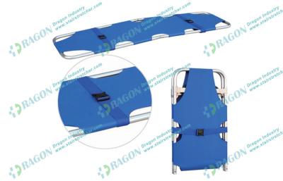 China Safety two folded aluminum alloy Ambulance stretcher with belts / first aid stretchers for sale