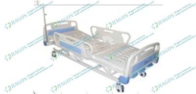 China Three Functions Drainage hook rotating medical adjustable bed , patient hospital bed for sale