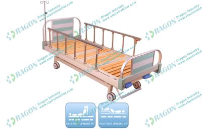 China Aluminium Collapsible Side Rails Manual Hospital  Bed With Two Functions for sale