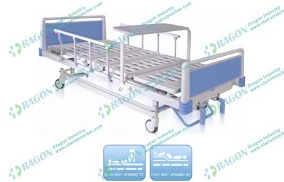 Chine Lits d'hôpital manuels de luxe d'assurance-maladie/soins à domicile avec des rails, meubles de soins hospitaliers à vendre