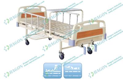 China Punho aluído manual dobrável de cama de hospital dos trilhos laterais do ABS com 2 funções à venda